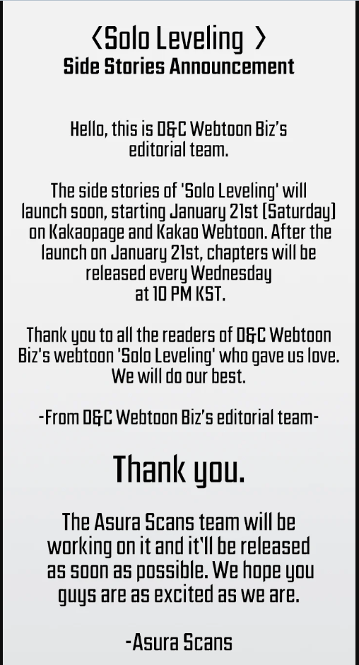 Solo Leveling - Chapter 179.5 1 Solo Leveling - Chapter 179.5 1